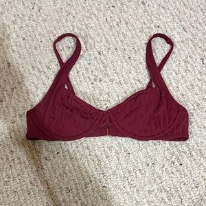 Shade & Shore Burgundy Bikini Top